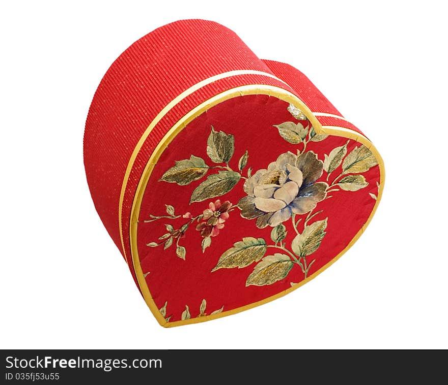 Gift wrap in a heart-shaped