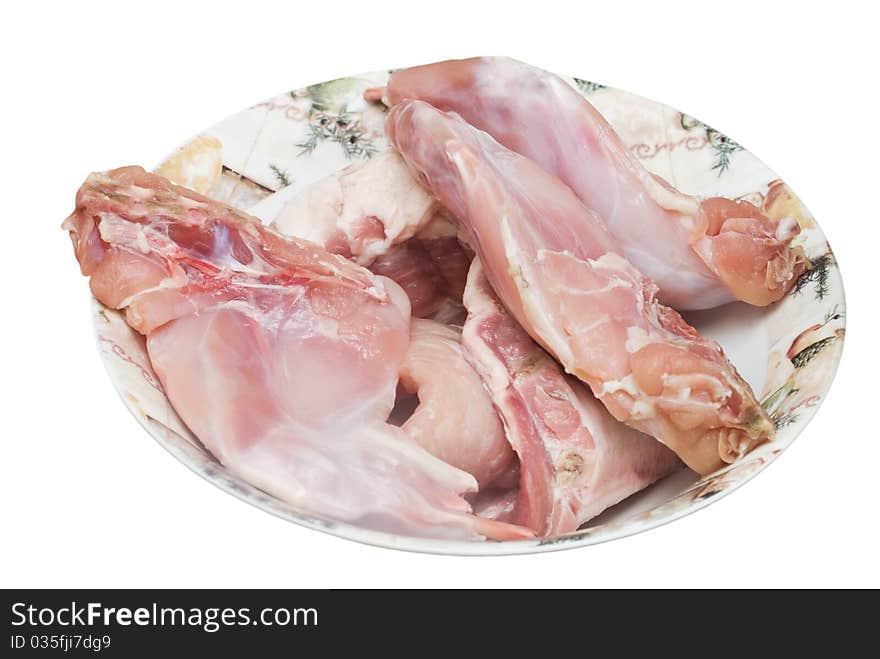 Legs of hare on the plate