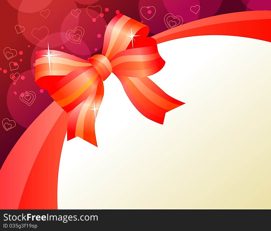 Background With Red Bow