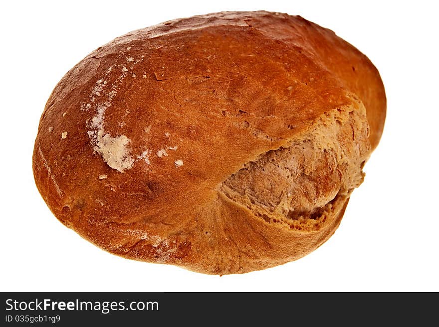 Fresh, tasty bread loaf isolated over white background. Fresh, tasty bread loaf isolated over white background.