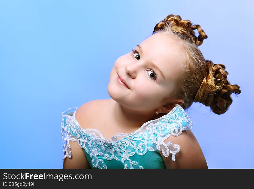 Beautiful little girl in princess dress. Beautiful little girl in princess dress.