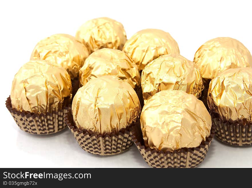 Chocolates in a gold wrapper