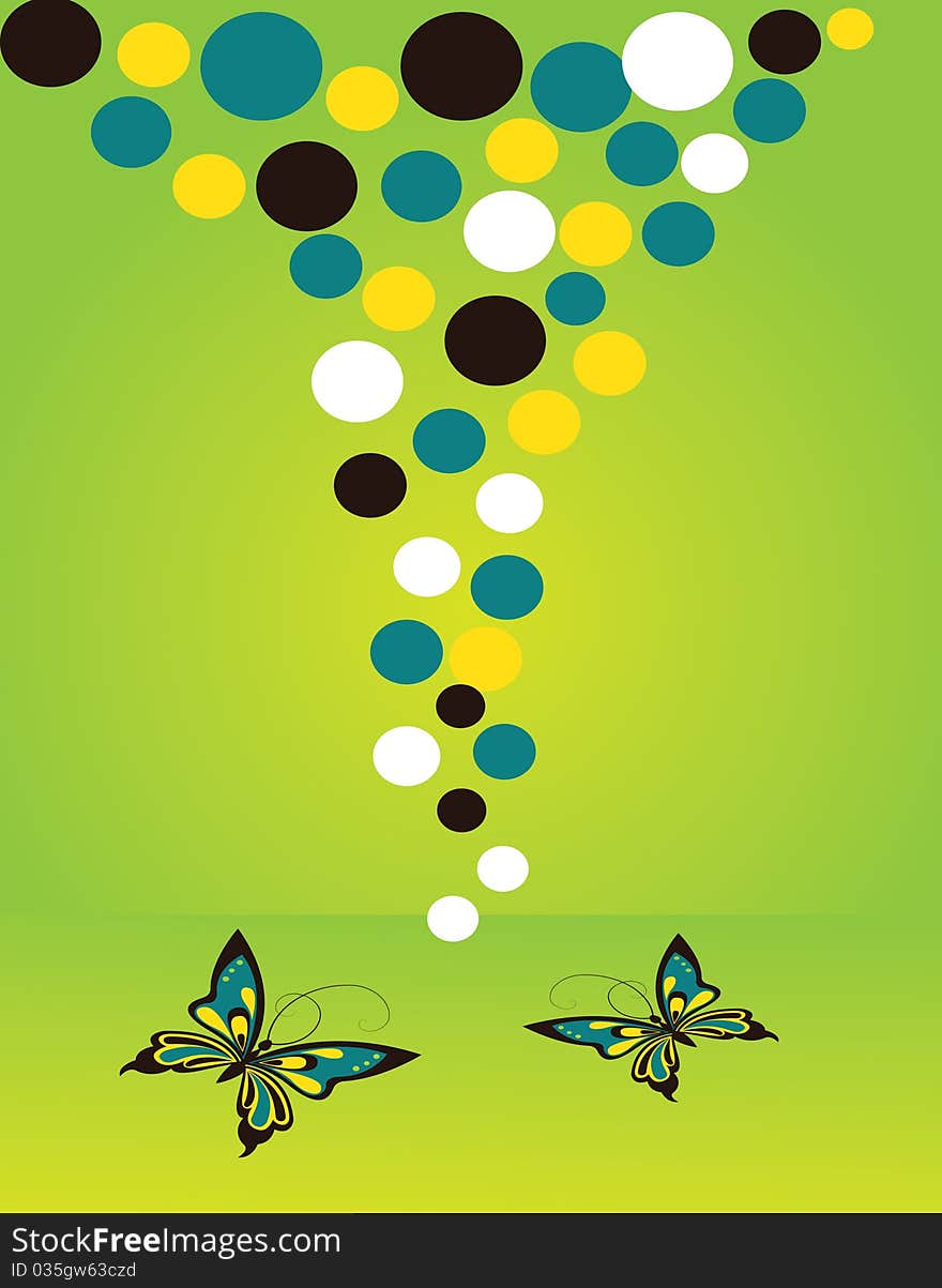 Abstract butterfly point illustration