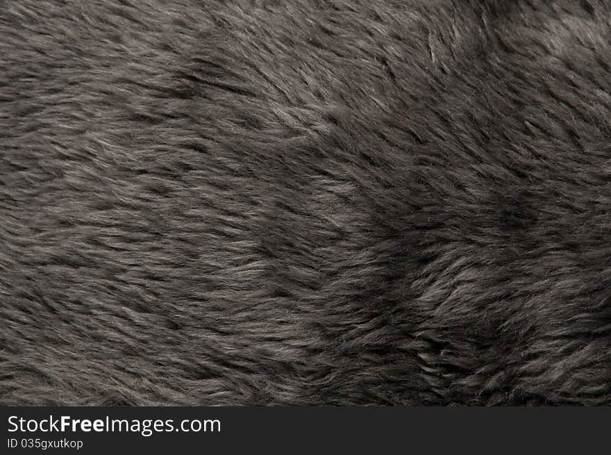 A beautiful fluffy Gray artificial fur