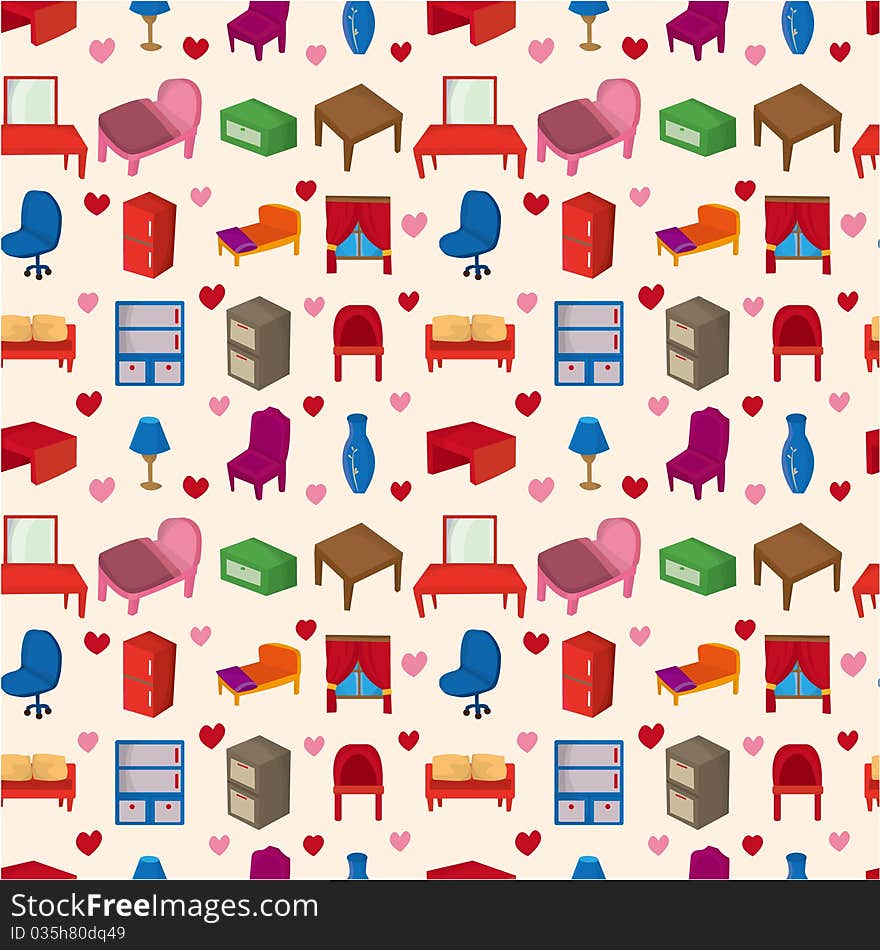 Seamless Furniture Pattern