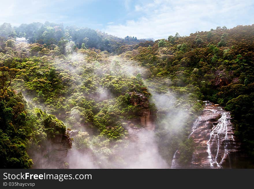 Misty Waterfall