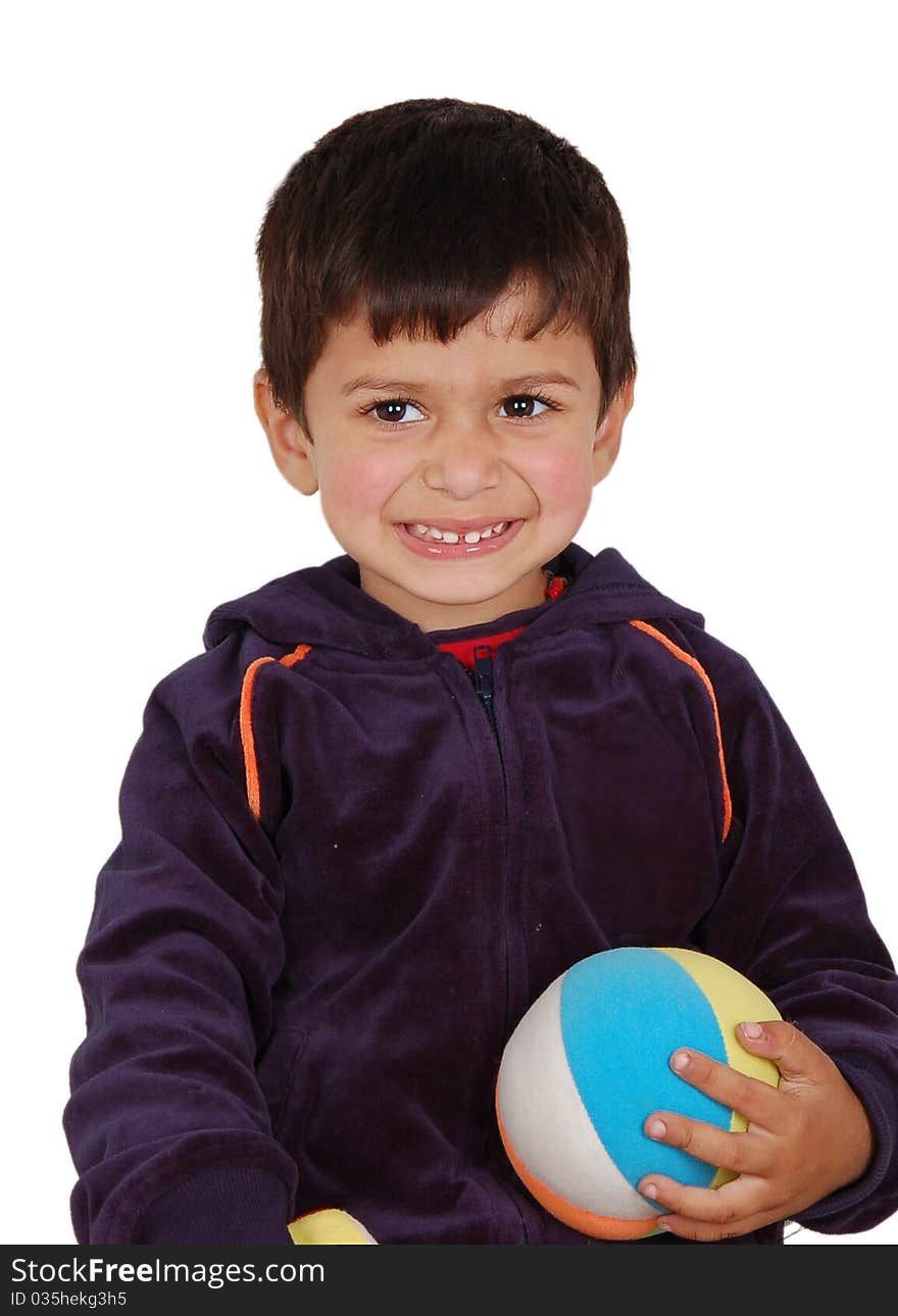 A sweet little boy laughing very cutely and looking at camera. A sweet little boy laughing very cutely and looking at camera.