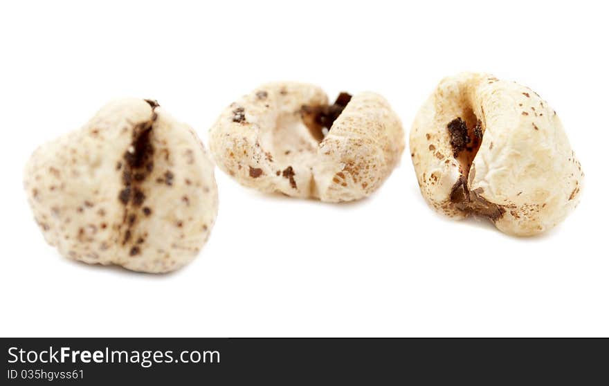 Popcorn on a white background