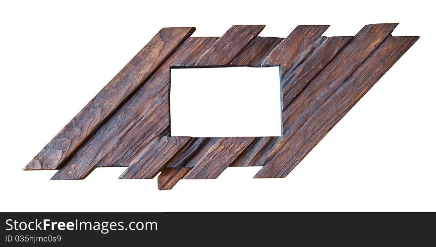 Wood photo image frame isolated on white background. Wood photo image frame isolated on white background