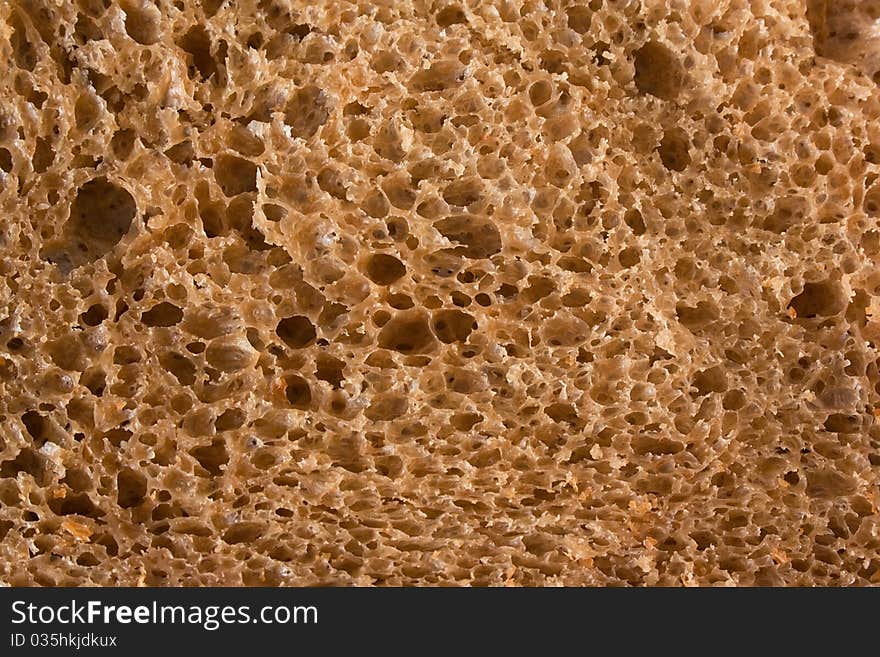 Fresh rye bread can be used us background