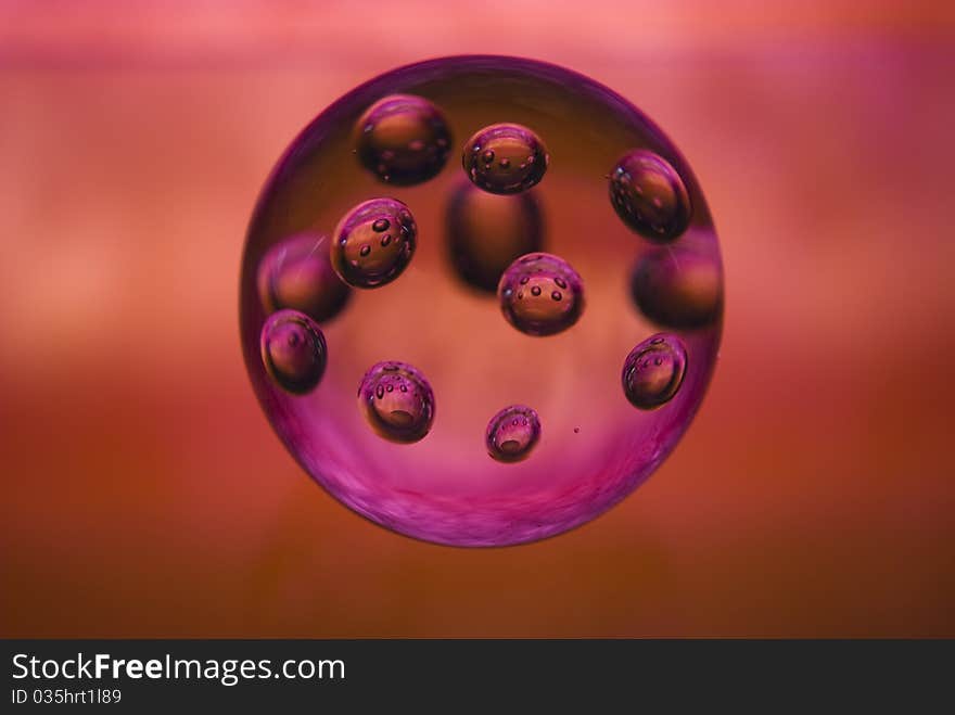 Transparent crystal ball looking a bit like an object in the universe