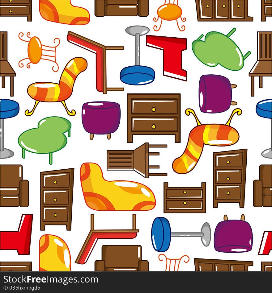 Seamless Furniture Pattern