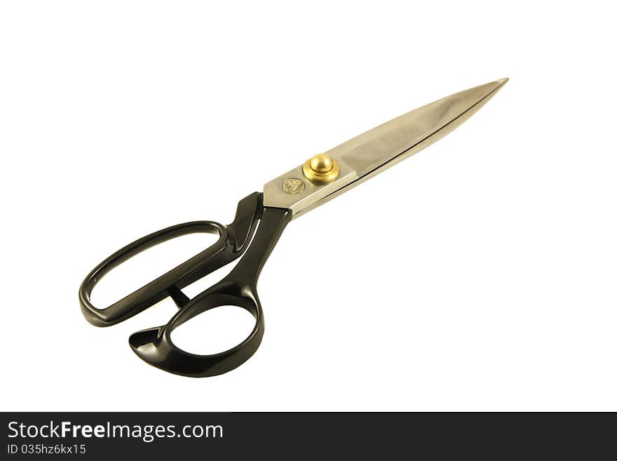 Black Scissors on a white background