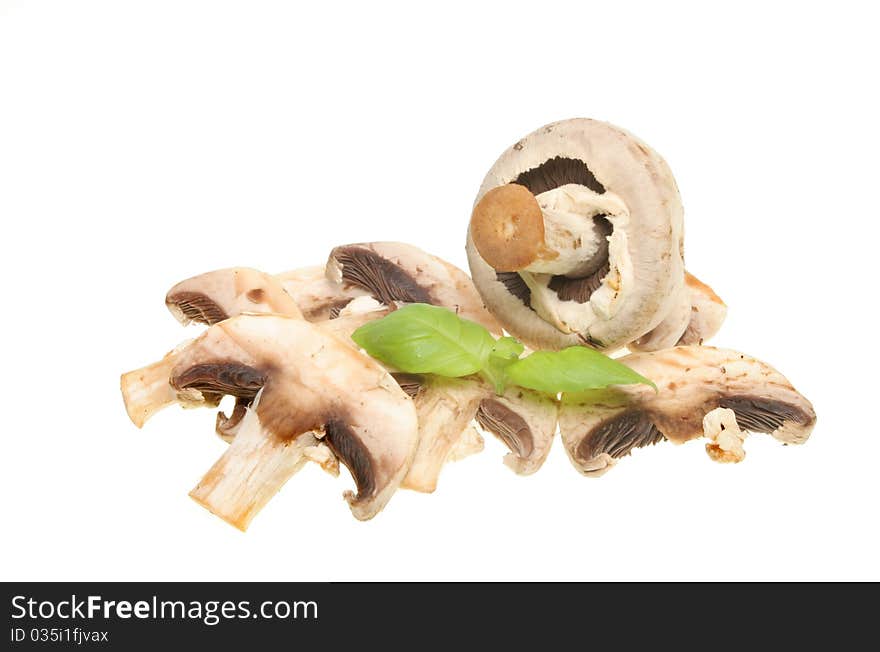 Mushrooms with basil