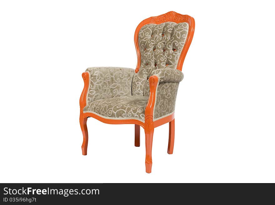 Orange armchair