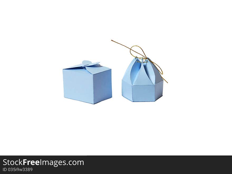 Blue gift boxes