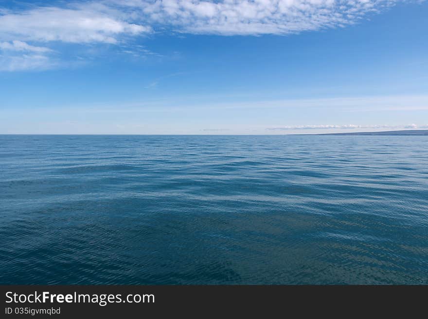 Calm seas off the coast of Iceland in Usavik. Calm seas off the coast of Iceland in Usavik