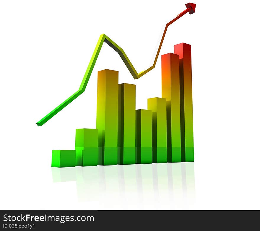 Business staistics graph growing up. Business staistics graph growing up