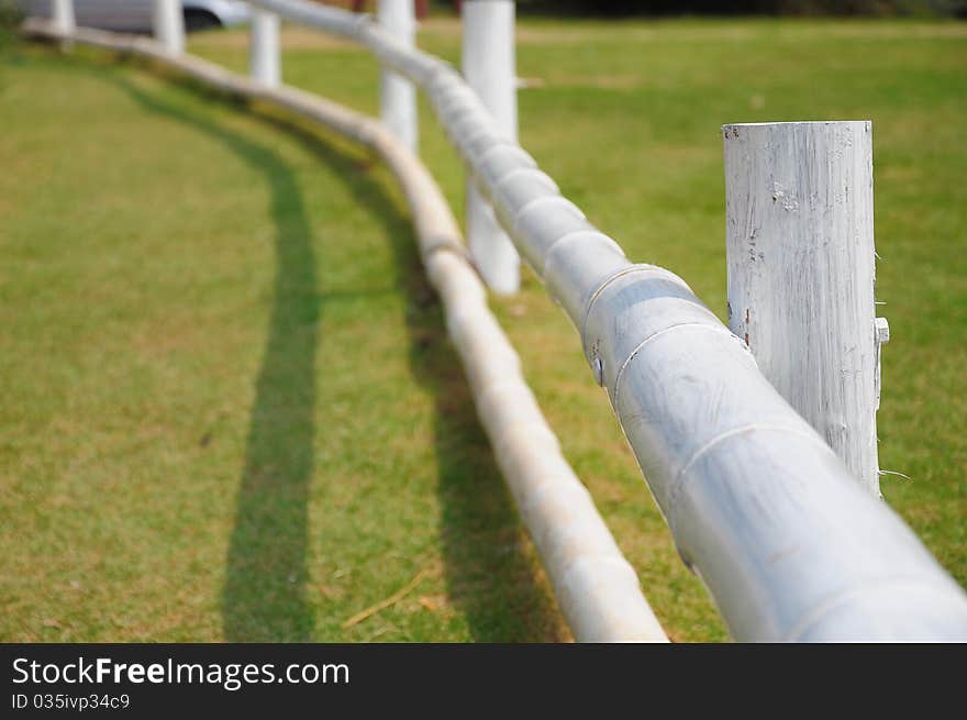 Low White Bamboo Fence