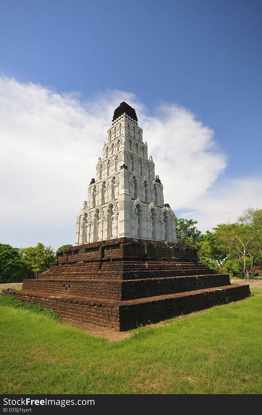 Ancient Pagoda Siam at Lamphun, Thailand