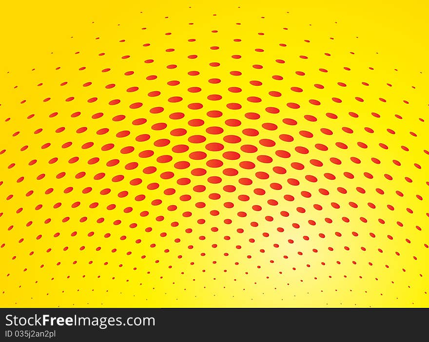 Yellow  halftone background illustration