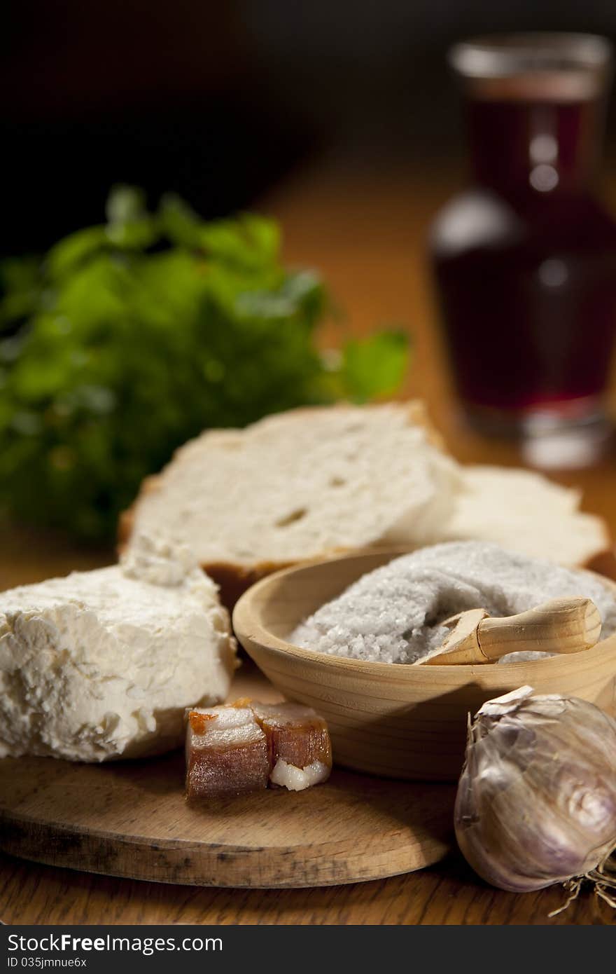 Various types of cheese