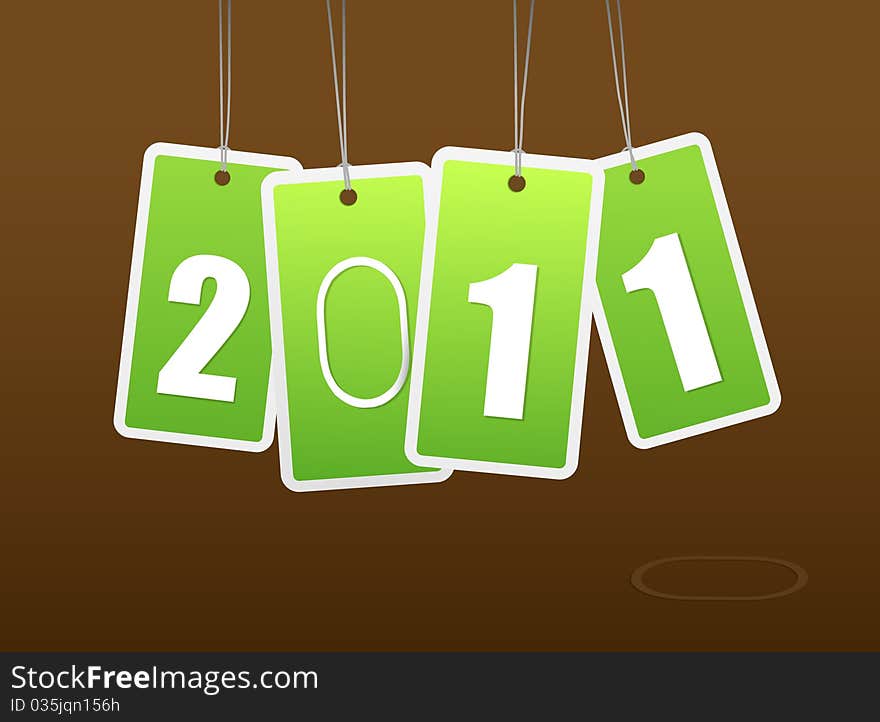 New year card. Vector art