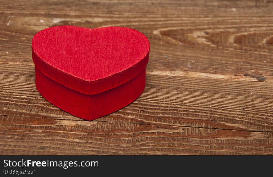 Red Box In Heart Shape