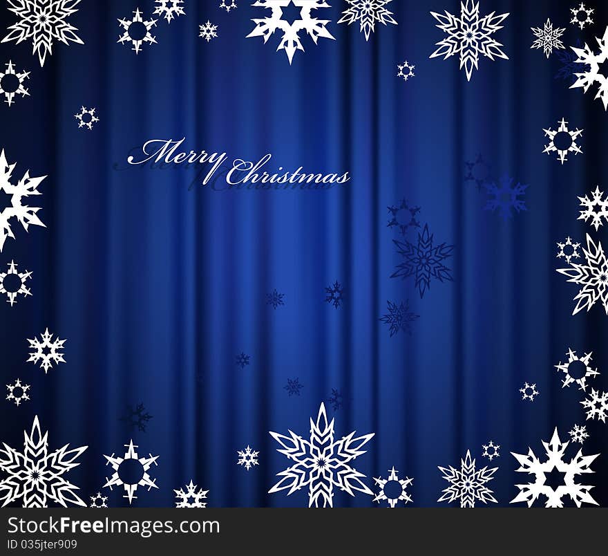 Christmas blue background