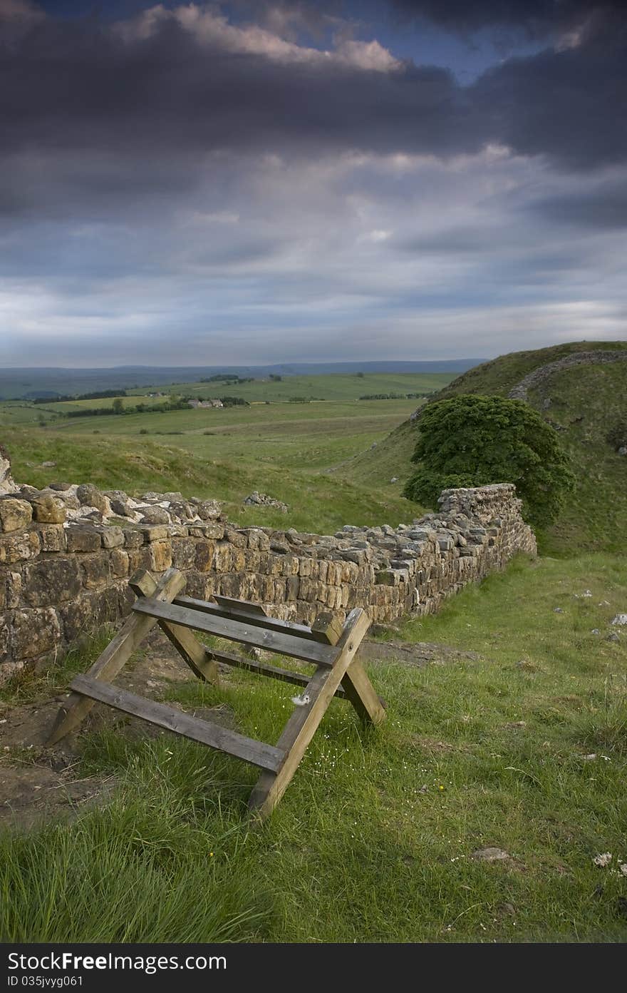 Hadrian's Wall, Northumberland, England.