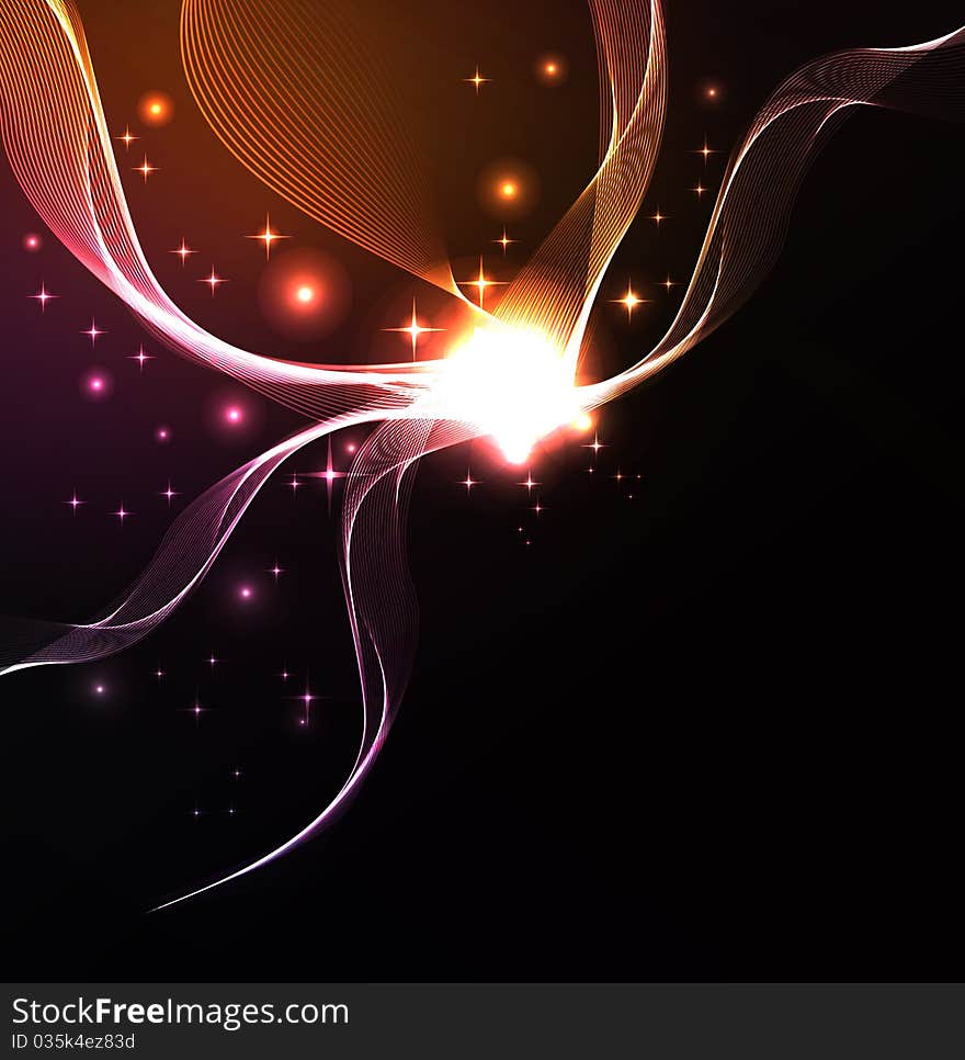 Abstract glowing background with wave. Abstract glowing background with wave