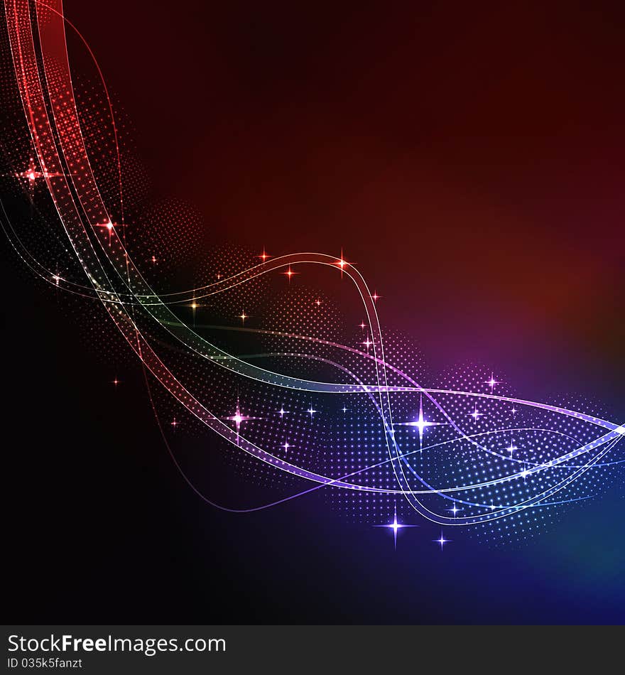 Abstract glowing background with wave. Abstract glowing background with wave