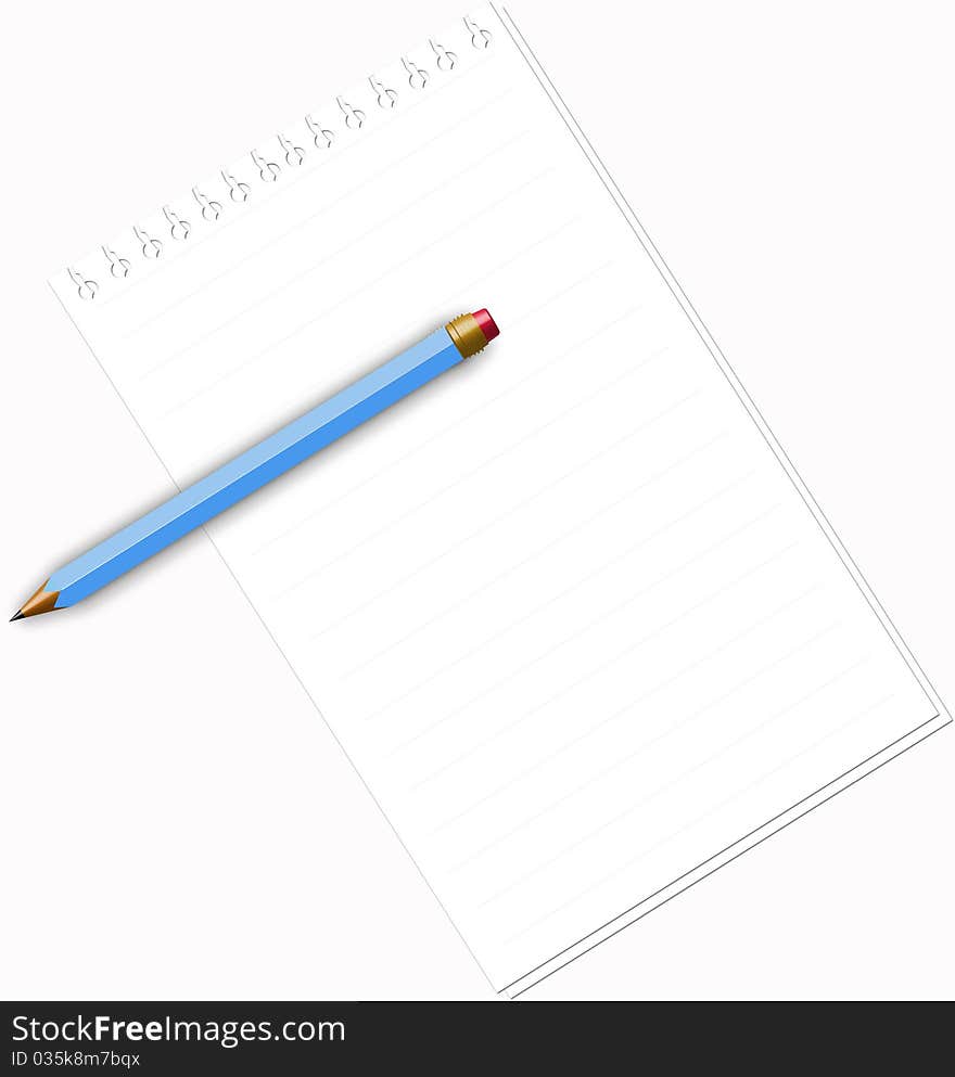 An illustration featuring a basic clipboard, with paper and pencil. An illustration featuring a basic clipboard, with paper and pencil