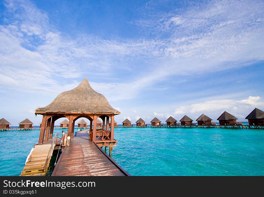 Pier on the tropical island