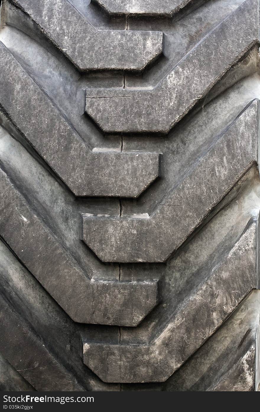 The detail of a part of a tyre