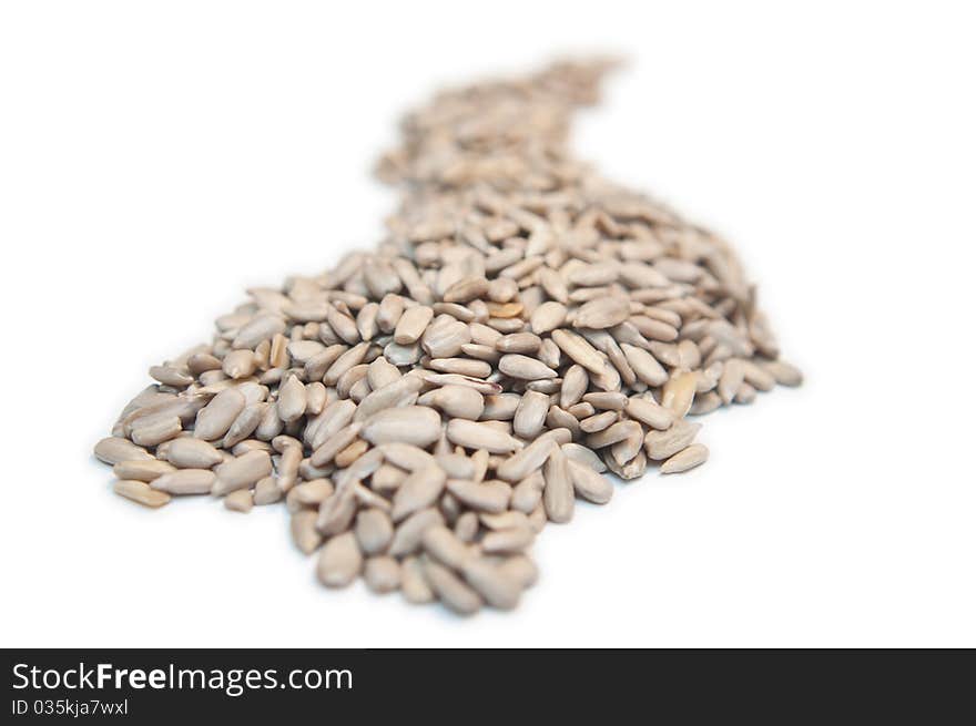 Sunflower Seeds isolated on white