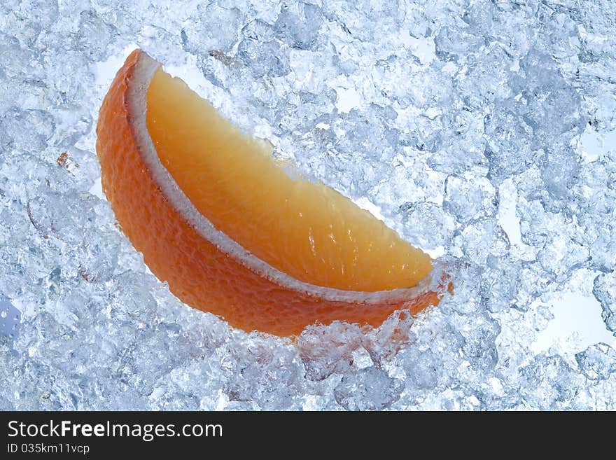 Orange Slice In Ice