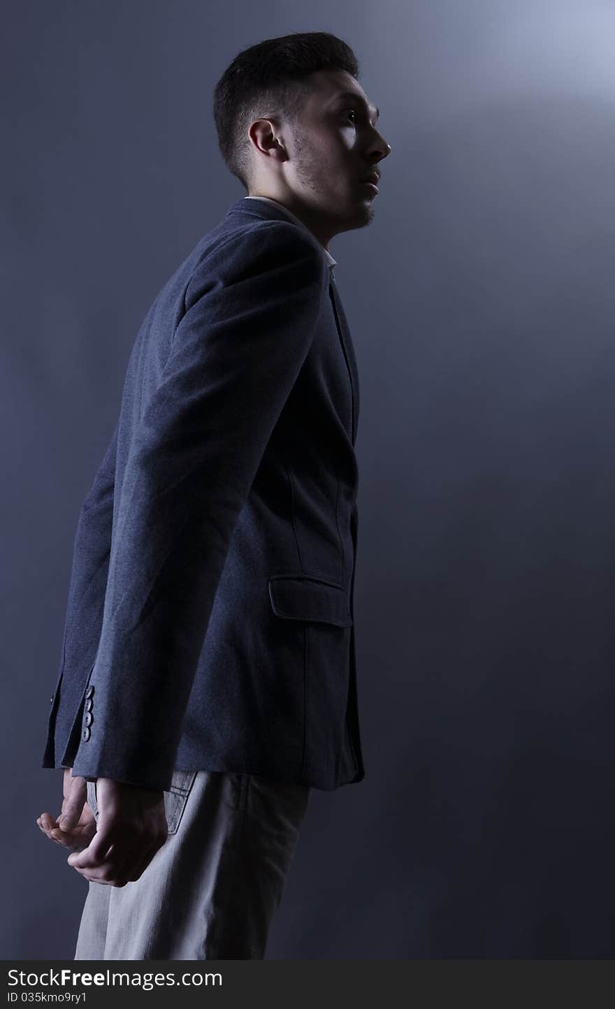 Young attractive man in suit on white background. Young attractive man in suit on white background