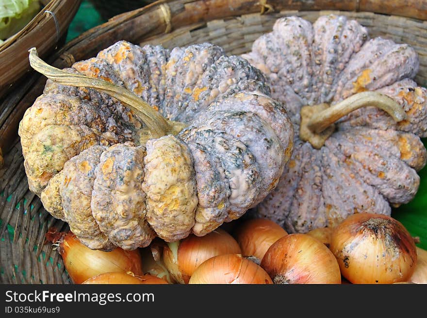 Pumpkin In The Weaving Basket