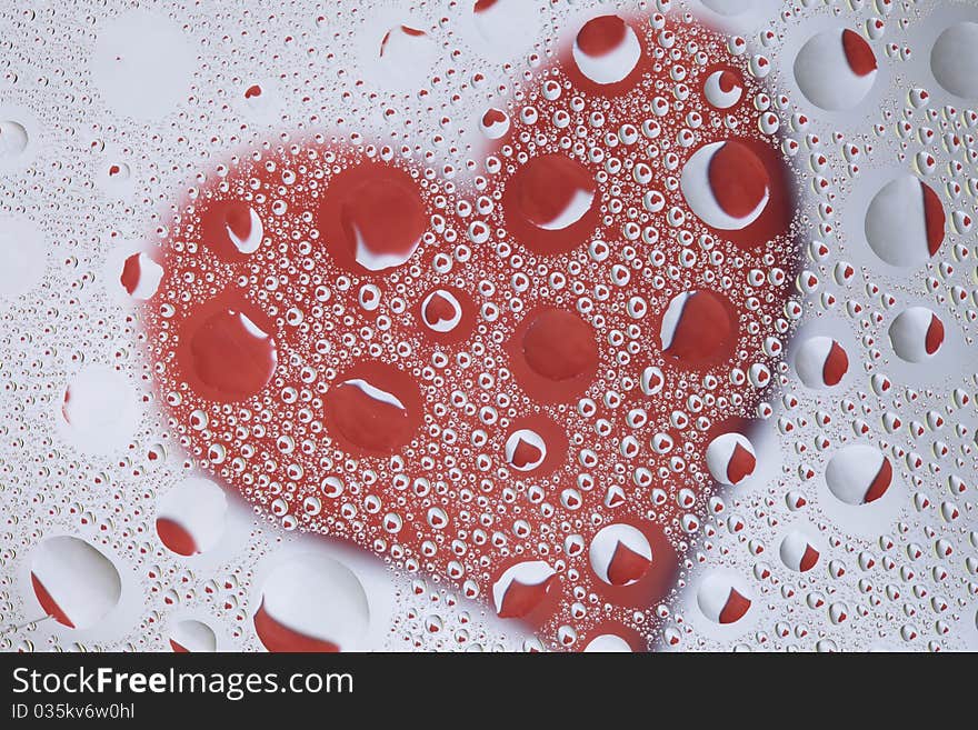 Heart Shaped Drops Background