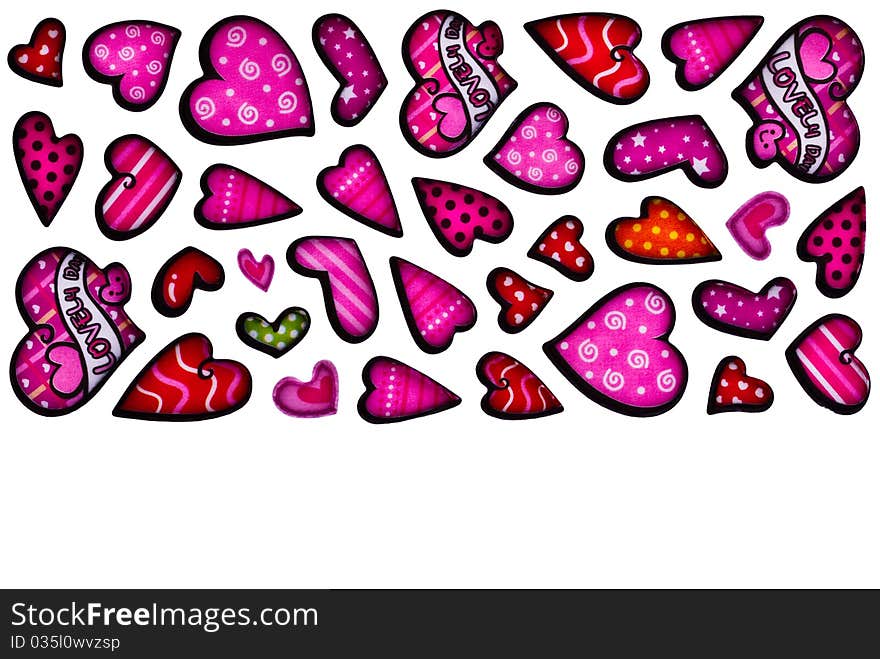 Colorful heart shape isolated on white background