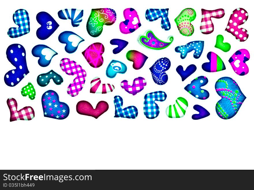 Colorful Heart Shape Isolated On White Background