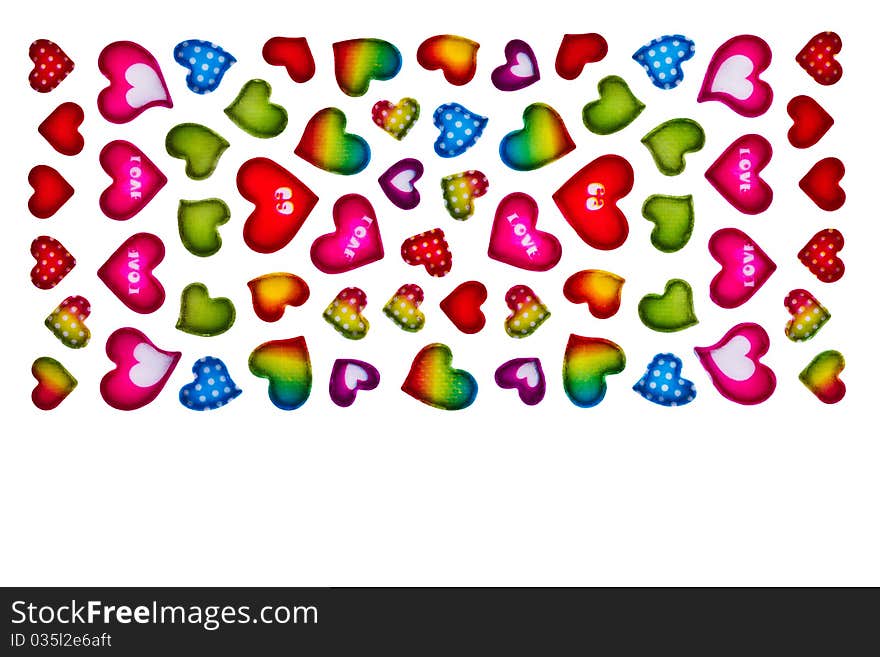 Colorful Heart Shape Isolated On White Background