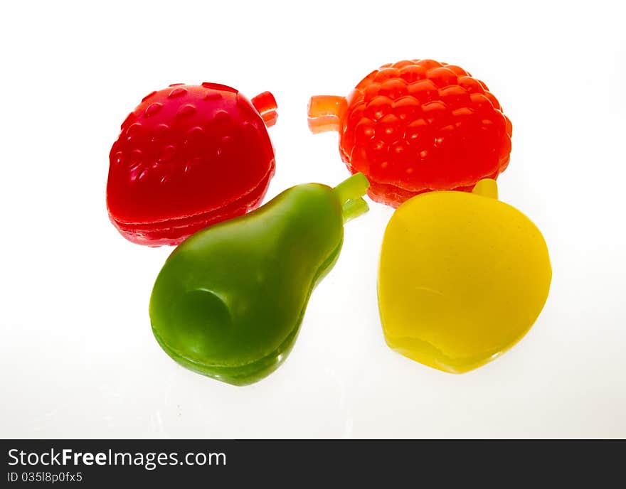 Soap in the form of berries and fruits