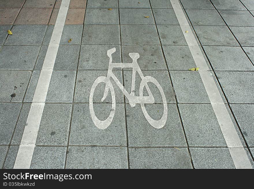 Bike lane in a city