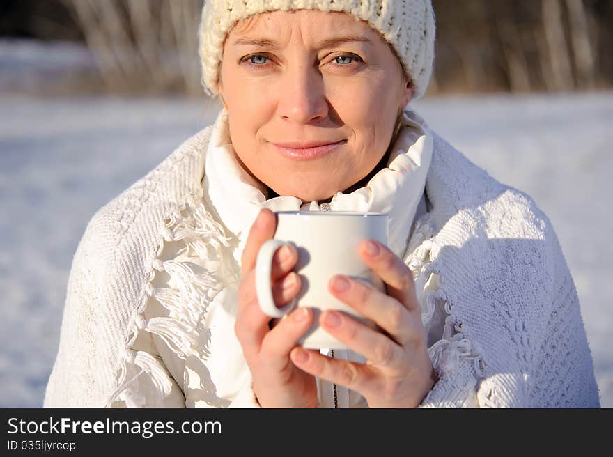 Woman in white