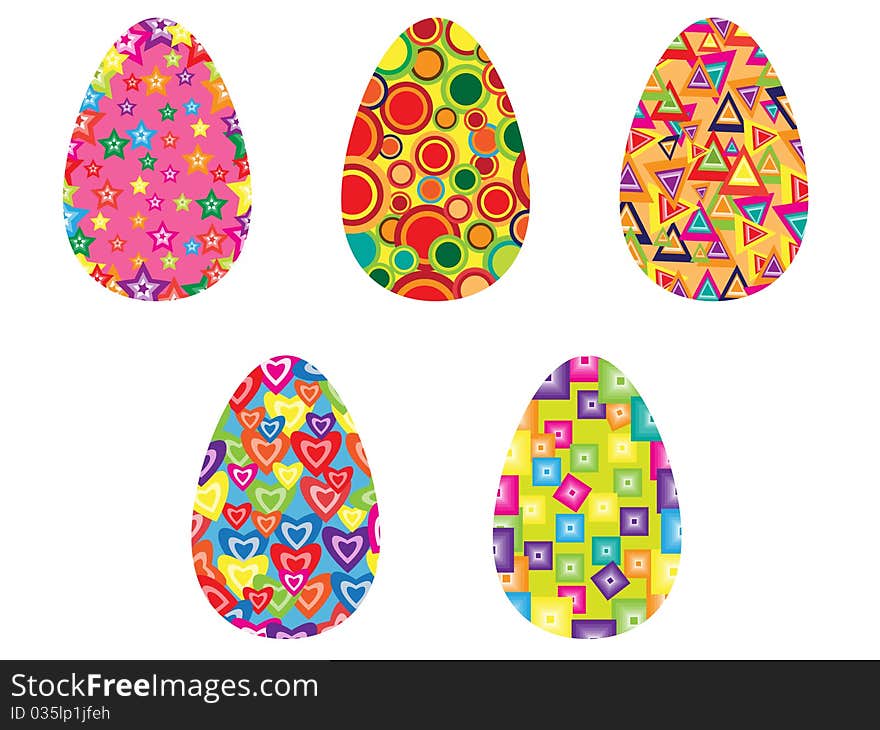 Colorful Easter eggs