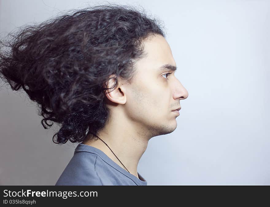 Casual young boy expressions portrait