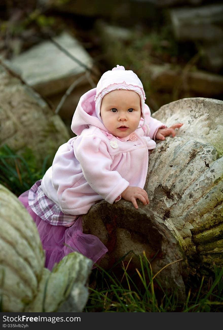 Portrait of little girl outdoor