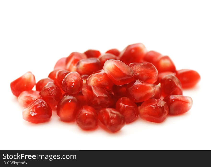 Pomegranate isolated on white background